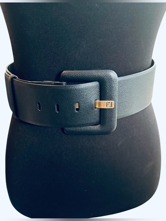 Fendi Forever Black Maxi Leather Belt Size 75cm/30in (Small) NWOT main image 8
